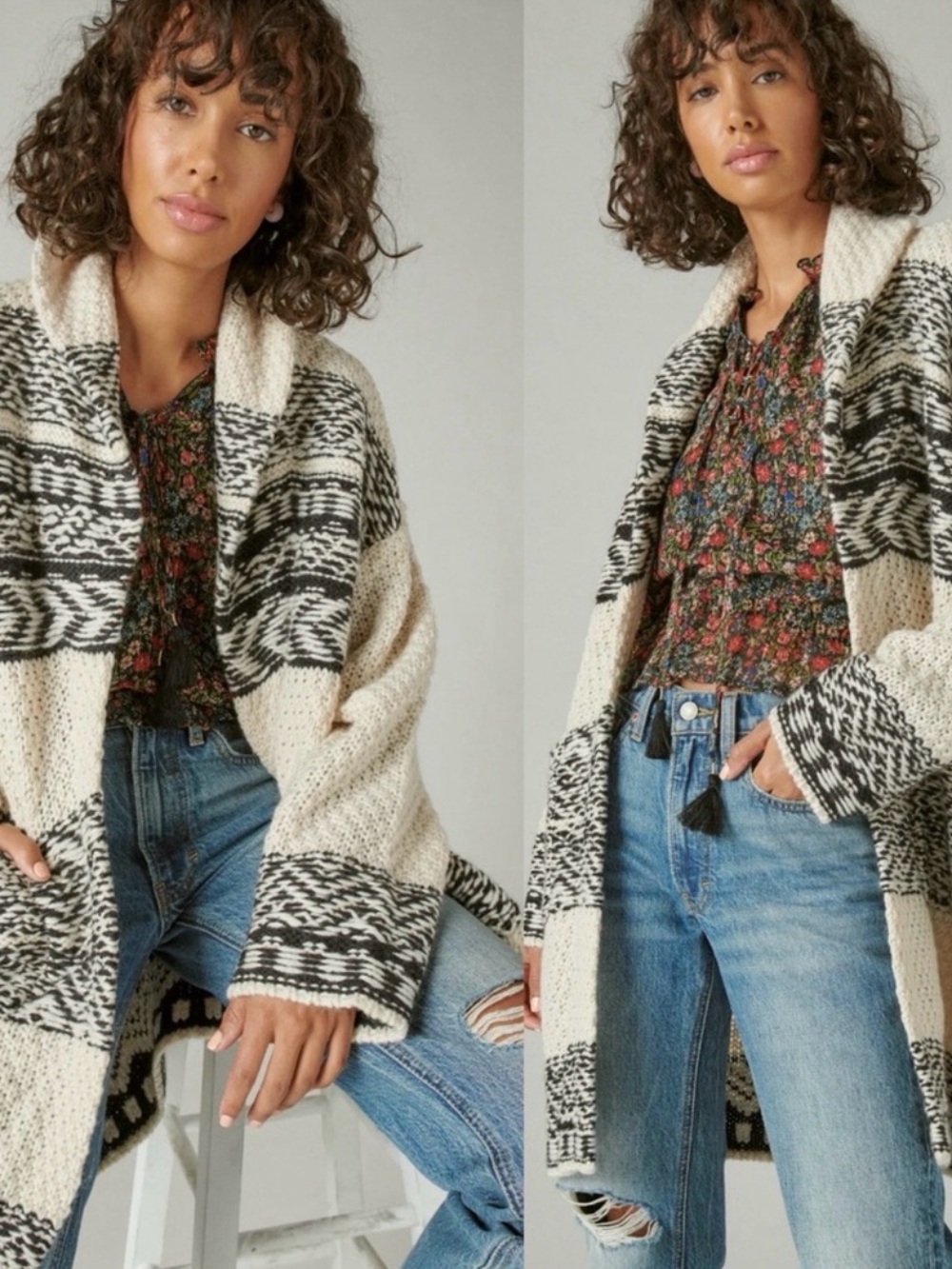 Lucky Brand FairIsle Cardigan Sweater